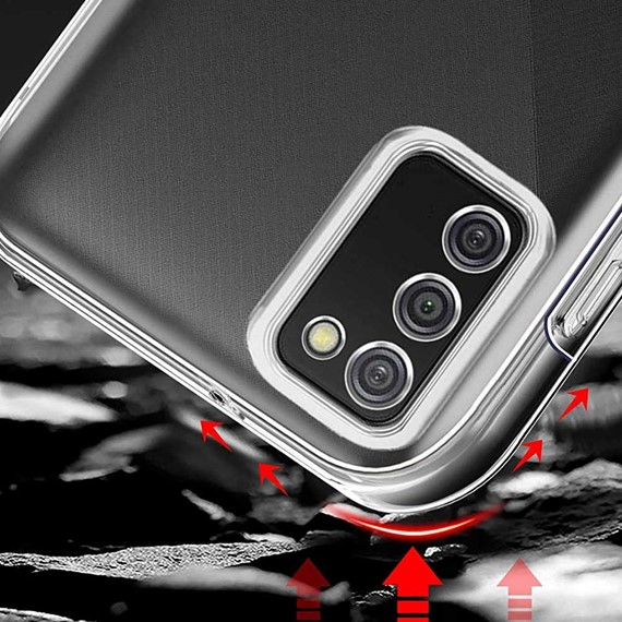 CaseUp Samsung Galaxy A02s Kılıf 360 Çift Taraflı Silikon Şeffaf 4